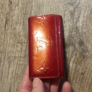 Louis Vuitton Red Patent Monogram Key & Card Holder